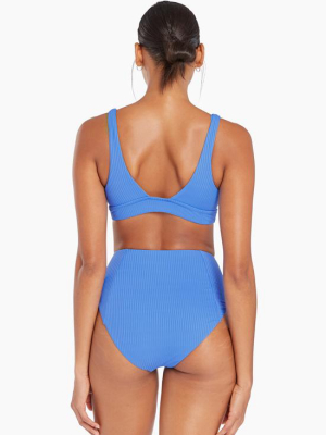 Sienna High Waist Full Cut Bottom - Cornflower Blue Ecorib