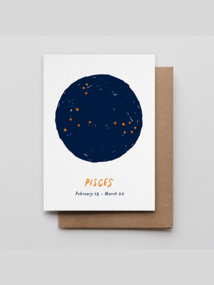 Pisces Star Sign Card