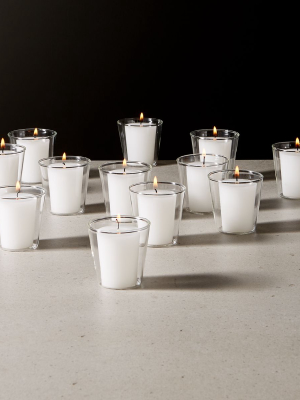 Set Of 12 Beaker Glass Tea Light Candle Holders