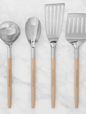 Williams Sonoma Stainless-steel Utensils With Wooden Handle, Set Of 4