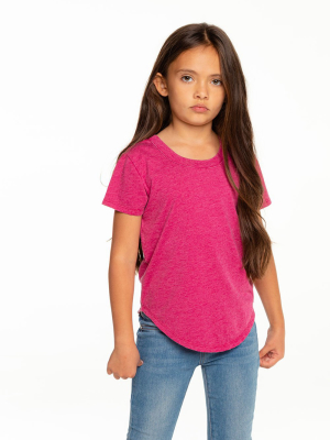 Girls Recycled Vintage Jersey Short Sleeve Scoop Back Shirt