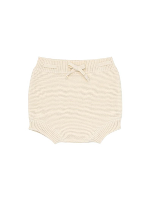 Cream Knit Short