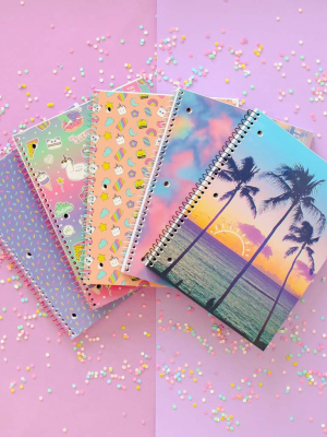 Spiral Notebook, 3 Pack - Summer