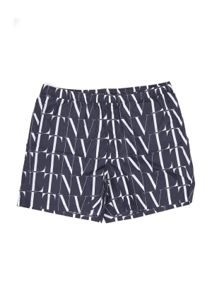 Valentino Vltn Times Printed Swimming Shorts