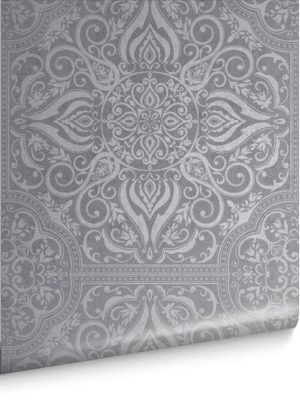 Souk Tile Wallpaper In Pewter From The Exclusives Collection By Graham & Brown