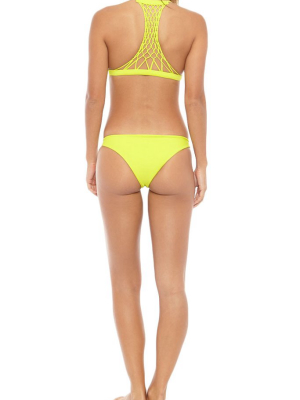 Miyako Minimal Bikini Bottom - Plumeria Yellow