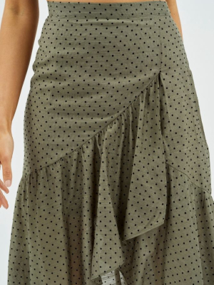 Ruffle Midi Skirt