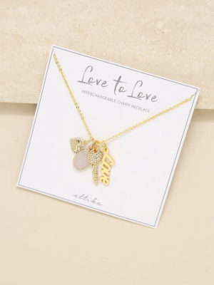 Love To Love 18k Gold Plated Interchangeable Charm Necklace