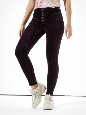 Ae High-waisted Velvet Jegging