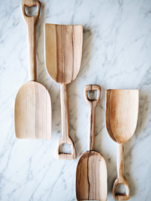 Connected Goods Wild Olive Wood Kitchen Bin Shovel