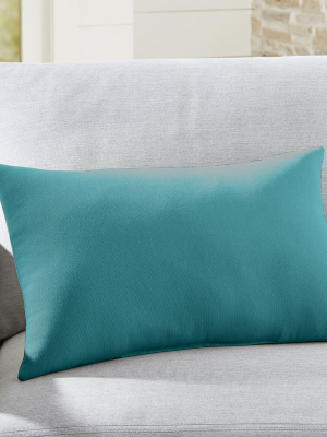 Sunbrella ® Bold Turquoise 20"x13" Outdoor Pillow