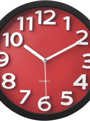 Tempus Wall Clock, With Raised Numerals And Tc62127r