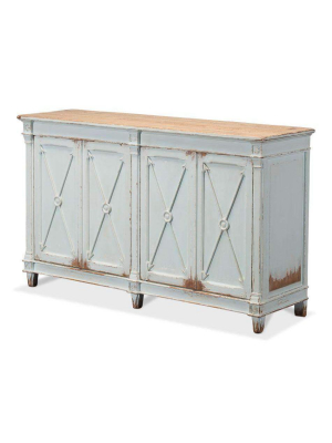 Marksman Cabinet  Ant. Soft Blue Wash