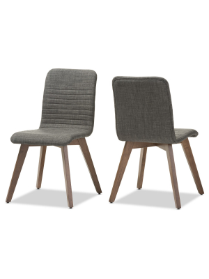 Set Of 2 Sugar Mid-century Dining Chairs - Baxton Studio