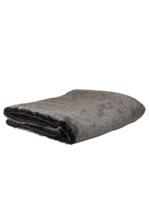 Northlight 50" X 60" Faux Fur Plush Throw Blanket - Gray