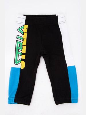 Stella Mccartney Kids Logo Print Panelled Track Pants