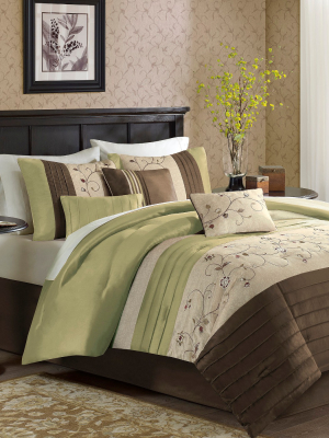 7pc Monroe Embroidered Comforter Set