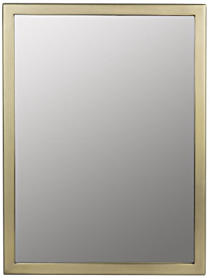 Noir Logan Small Metal With Brass Finish Mirror