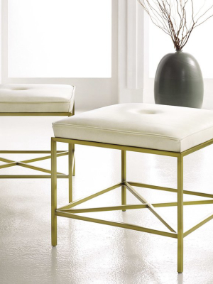 Leather & Brass Stool