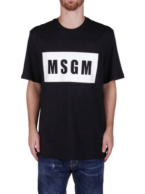 Msgm Box Logo T-shirt