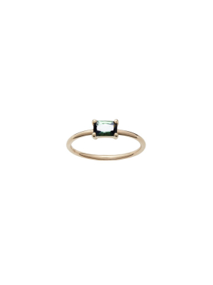 Limited Edition Medium Emerald Cut Tourmaline Ring