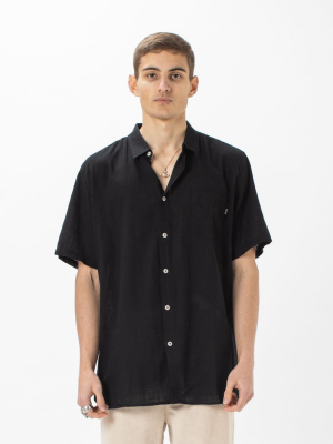 Holiday Linen Shirt Black