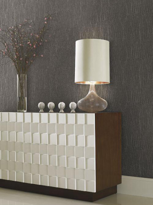 Cocoon Wallpaper In Silver And Charcoal By Antonina Vella For York Wallcoverings