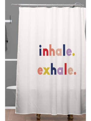 Urban Wild Studio Inhale Exhale Shower Curtain - Deny Designs