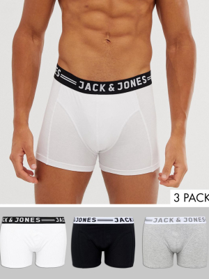 Jack & Jones 3 Pack Trunks In Multi