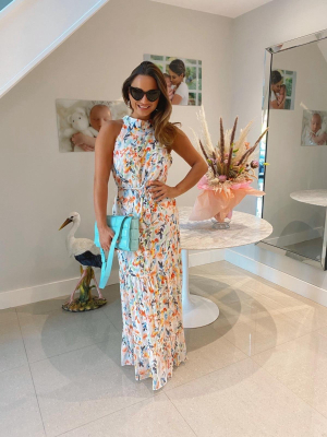 Willow High Neck Maxi Dress / Floral Print - As Seen On Sam Faiers