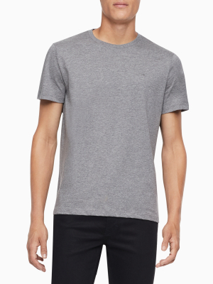 Regular Fit Solid Crewneck Tonal Logo T-shirt