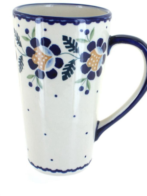 Blue Rose Polish Pottery Sunflower Large Coffee Mug