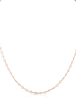 14kt Rose Gold Moonstone 36" Necklace