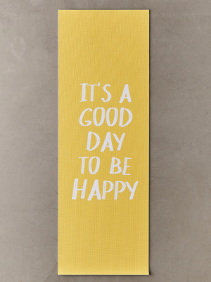 Blue Sky Whimsy For Deny Good Day To Be Happy Yoga Mat