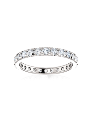 Pompeii3 1 Ct Diamond Wedding Eternity Ring Lab Created 14k White Gold