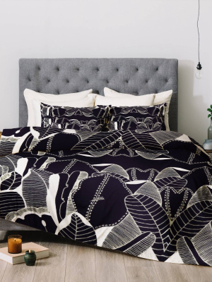 Cayenablanca Duo Tone Comforter Set Black - Deny Designs