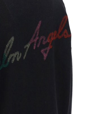 Palm Angels Logo V-neck Knit Cardigan