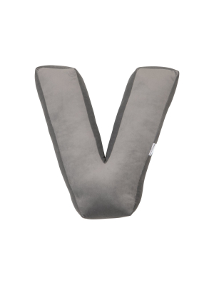 Velvet Letter V Cushion - Handmade To Order