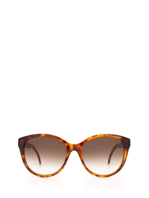 Gucci Eyewear Round Cat Eye Frame Sunglasses