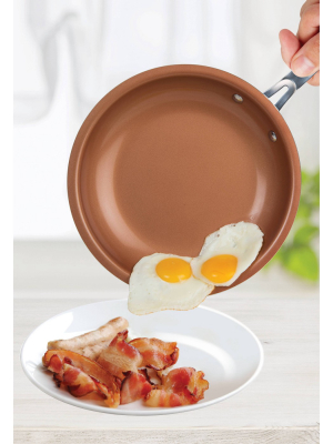 Masterpan 12" Copper Tone Ceramic Non-stick Fry Pan