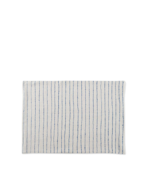 Linen Lines Placemat In Deep Blue