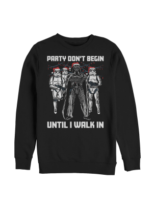 Men's Star Wars Christmas Dark Side Party Sweatshirt