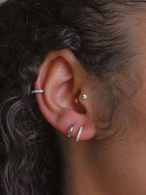 Illusion Stud Earrings In Silver
