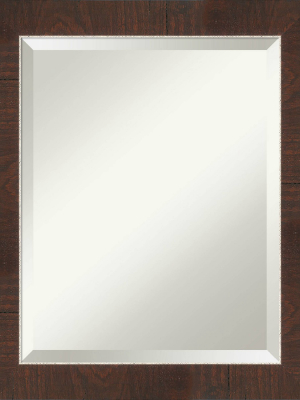 20" X 24" Wildwood Framed Bathroom Vanity Wall Mirror Brown - Amanti Art