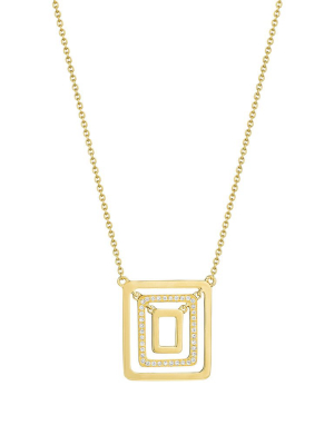 Piece Square Swing Necklace - Small