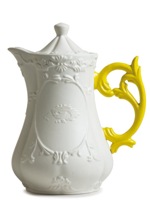 I-tea Porcelain Teapot W/ Yellow Handle