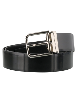 Dolce & Gabbana Logo Engraved Buckle Belt