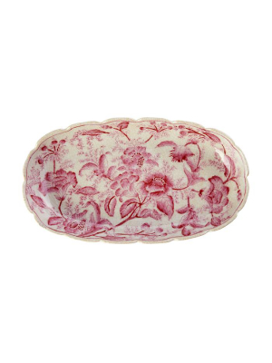 Porcelain Garden Dish In Rose Pink