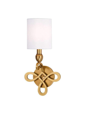 Pawling 1 Light Wall Sconce Aged Brass