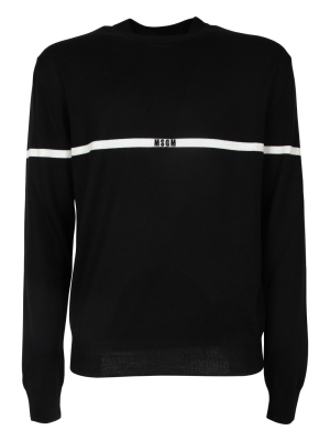 Msgm Crewneck Knit Sweater